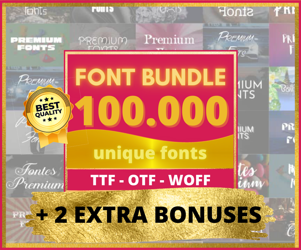 100000 FONT Bundle - Commercial Use