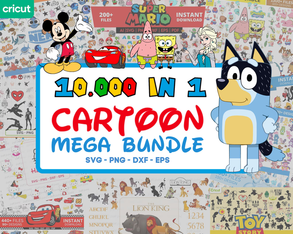 10,000 Cartoon Mega Bundle