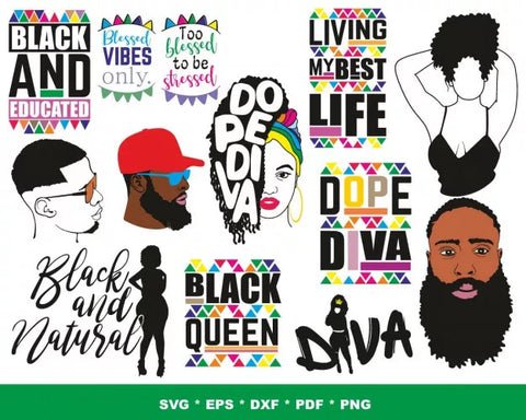 AFRO MAN SVG BUNDLE 1000+